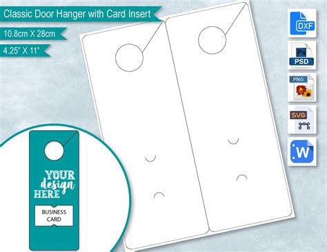 door hangers with card slot.